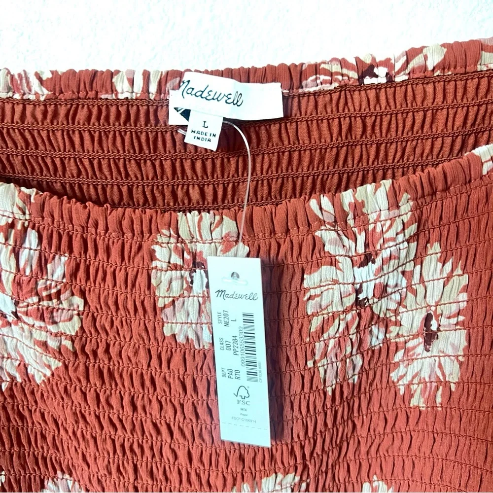 NWT Madewell Georgette Lucie Puff Sleeve Top